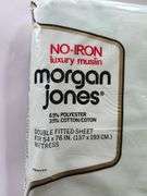 NOS Vintage Morgan Jones mint colored Double Fitted Sheet