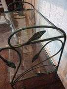 Tiered glass top table 23"×14 1/2"×21"