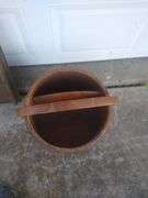 Vintage wood magazine rack and  table top