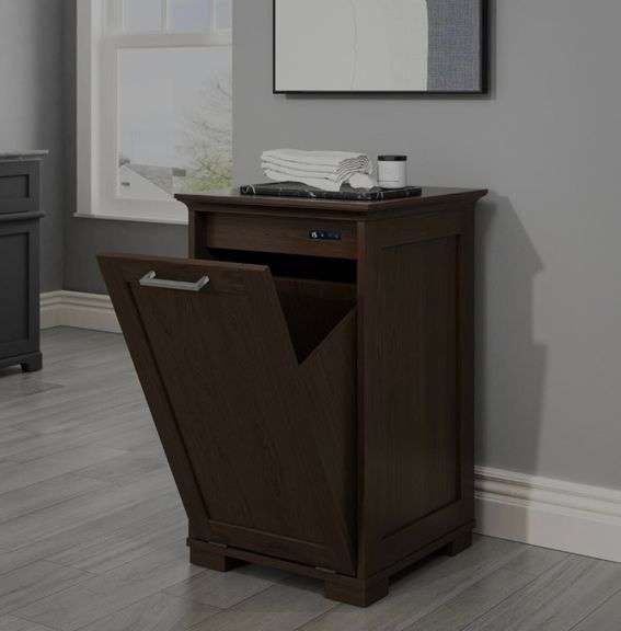 Wooden Tilt Out Trash Can NIB