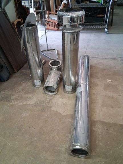 Stainless steel wood burning chimney with cap