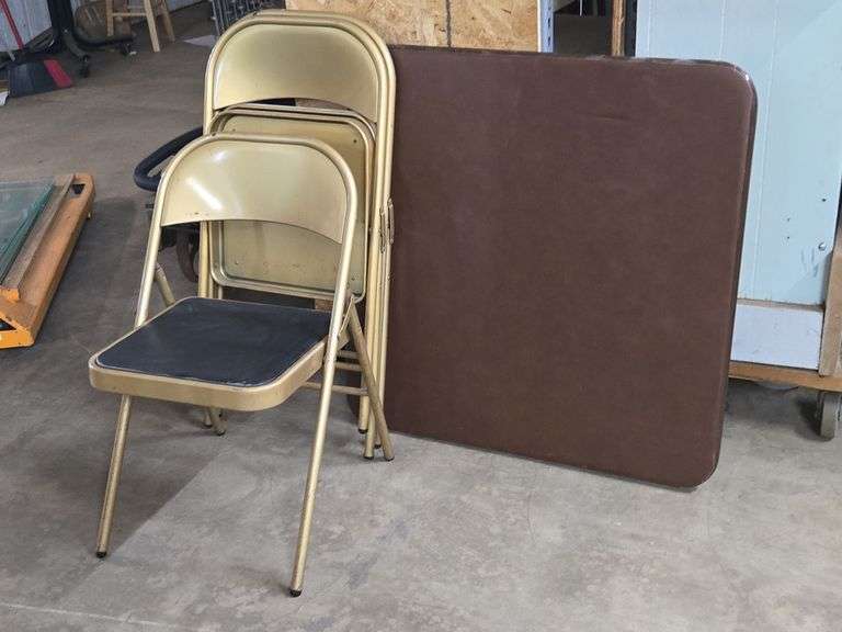 Folding Card Table & 3 Chairs