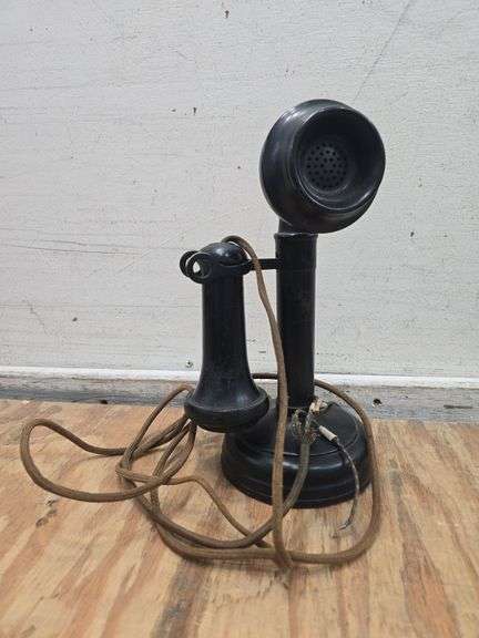 Antique Black Candlestick Telephone. 5B