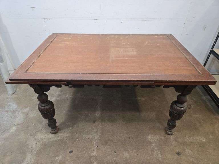 Antique Jacobean Dining Table with Intricate Legs