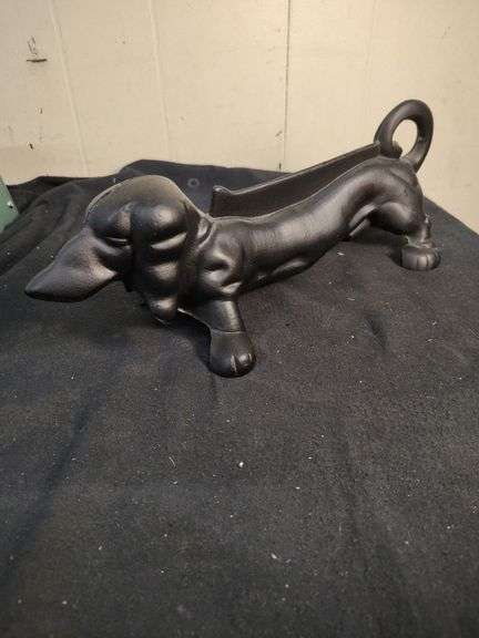 Cast iron Dashshund dog door/ scraper stopper