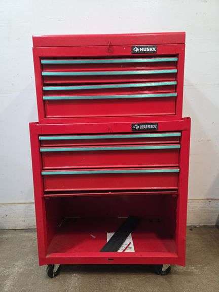 Husky tool chests with tool contents