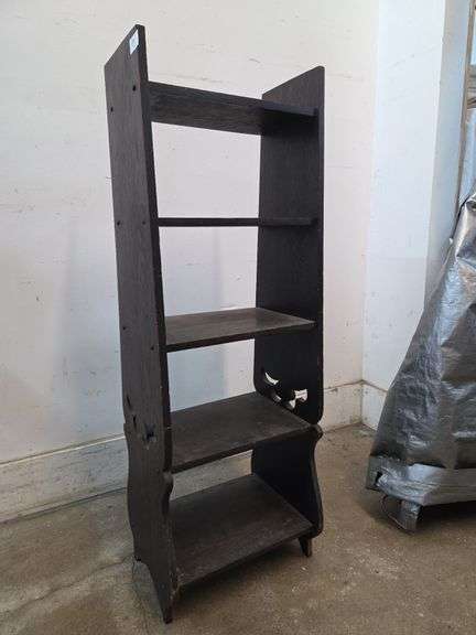 Mission oak shelving unit