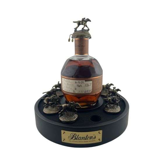 Blantons Straight From The Barrel Letter A with Display and bottle toppers.