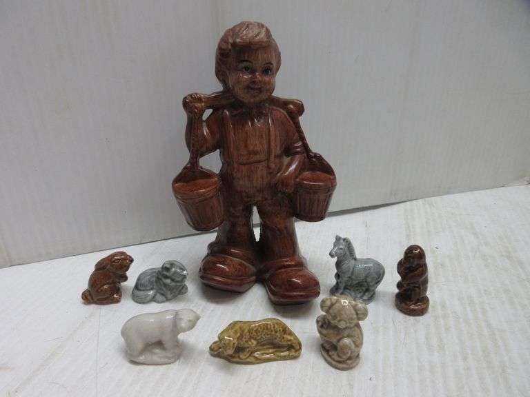 (4) Old Wade England Porcelain Jungle Animals: Cat and Rabbit; Carved ...