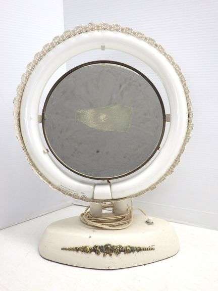 Vintage Casco ornate metal double sided light-up vanity mirror from the ...