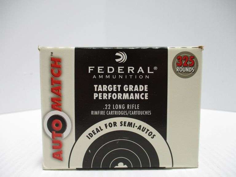 Target Grade Box (325) Rounds of Federal .22LR Target Grade Cartridges, sealed box ...