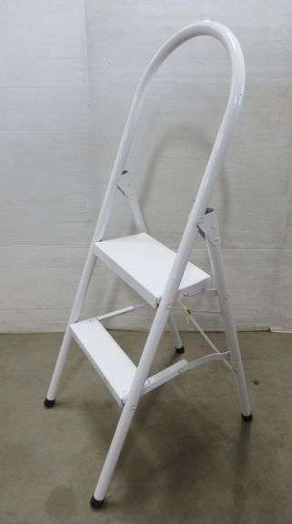 Metal white two-step Safety First step ladder, excellent, like new ...