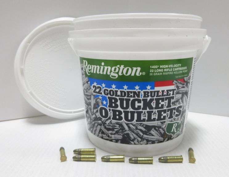 Remington Bucket O'Bullets (1,400) Rounds of .22 Long Rifle 36 Gr ...