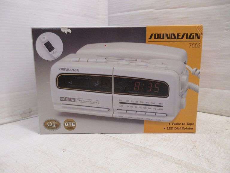 Soundesign 7553 telephone clock radio/cassette player, NOS Albrecht