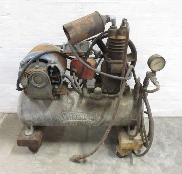 Old electric compressor, works, fair - Albrecht Auction Service