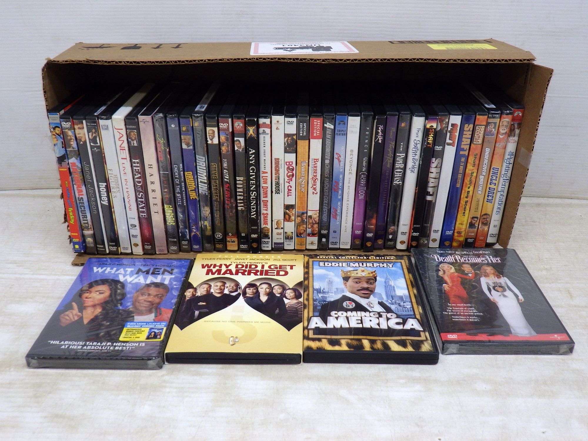 41) DVD movies, include: Prince, Janet Jackson, Beverly Hills COP