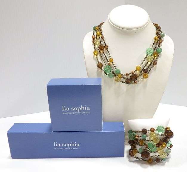Collier Lia Sophia - 2 Brins De Fausses Perles - Neuf Avec étiquettes