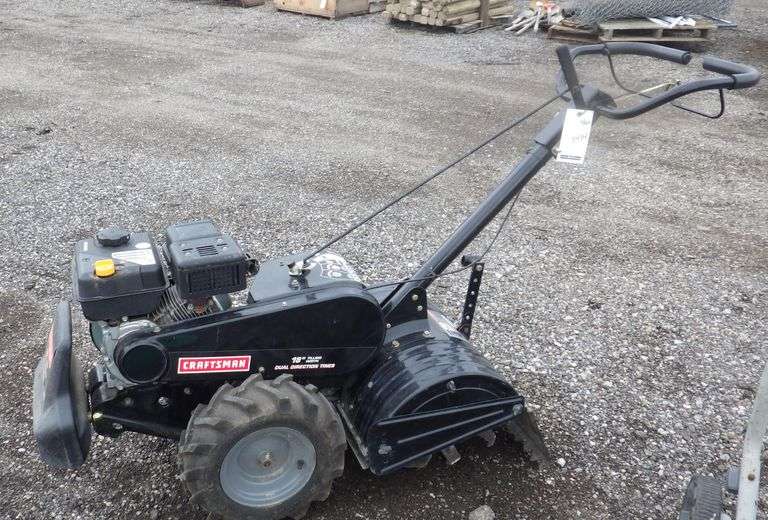 Craftsman 208cc 18" tiller, dual direction tires, used, works great
