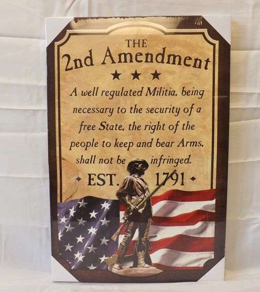 The 2nd Amendment Wall Hanging - Albrecht Auction Service