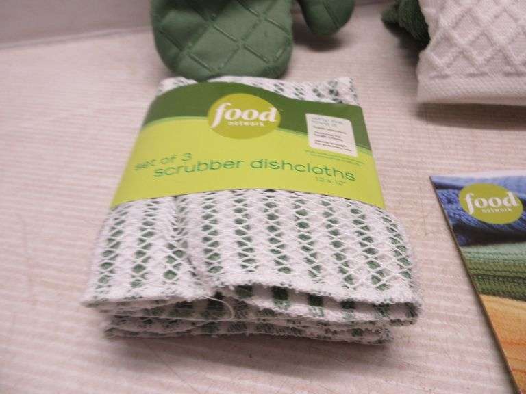 Food Network kitchen items, include 2 Towel bars, Kitchen hook set of