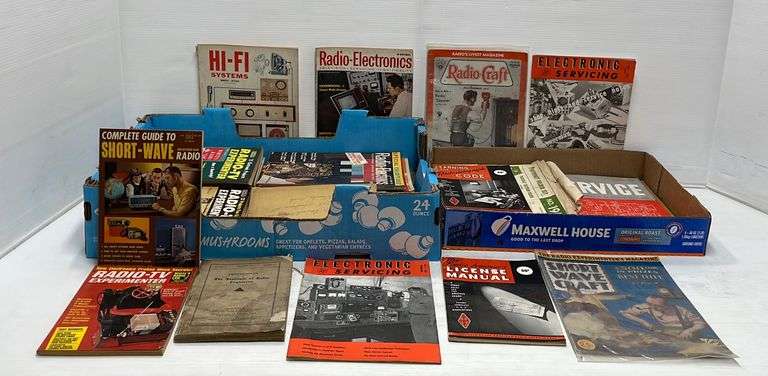 Antique and vintage radio and TV magazines/reference material, dates ...