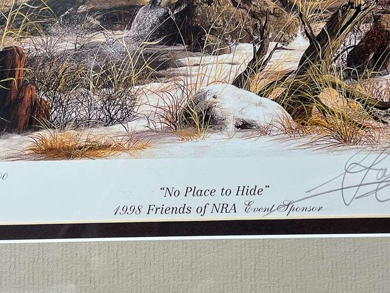 1998 Friends of NRA "No Place To Hide", event sponsor or signed print