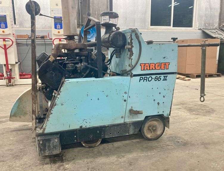 Target PRO65 Walk-Behind Concrete Asphalt Saw, (1015 Hours), 30" Blade Capability, Wisconsin Gas Engine