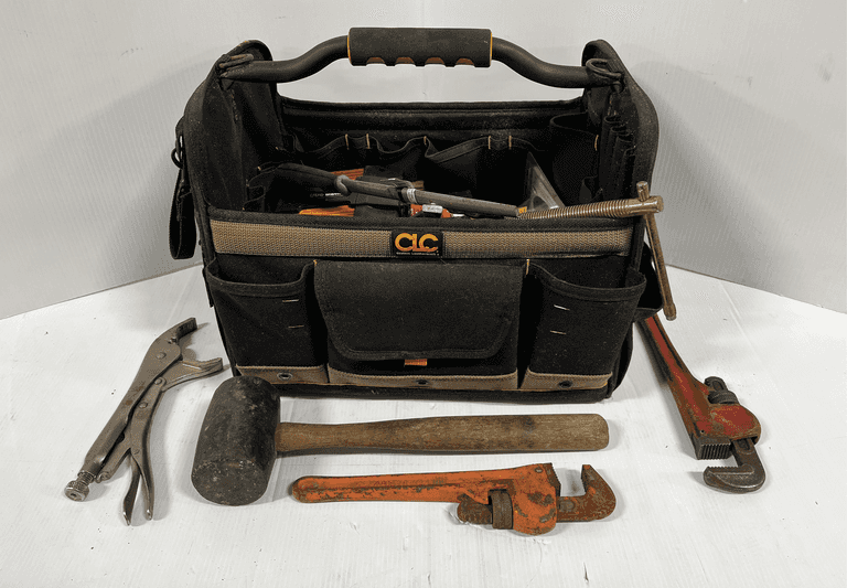 Medium Tool Tote With Leather Handle