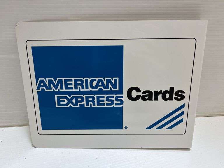 Double-Sided Flanged "American Express" Sign