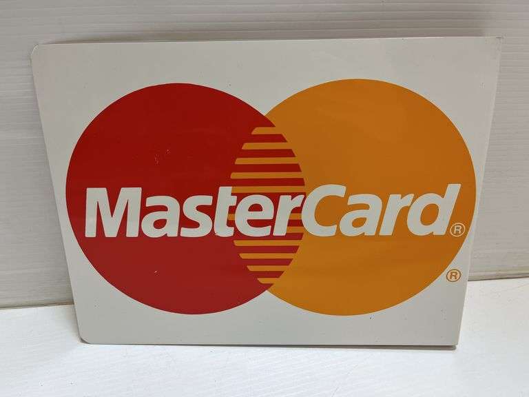 Double-Sided Flanged "Mastercard" Sign
