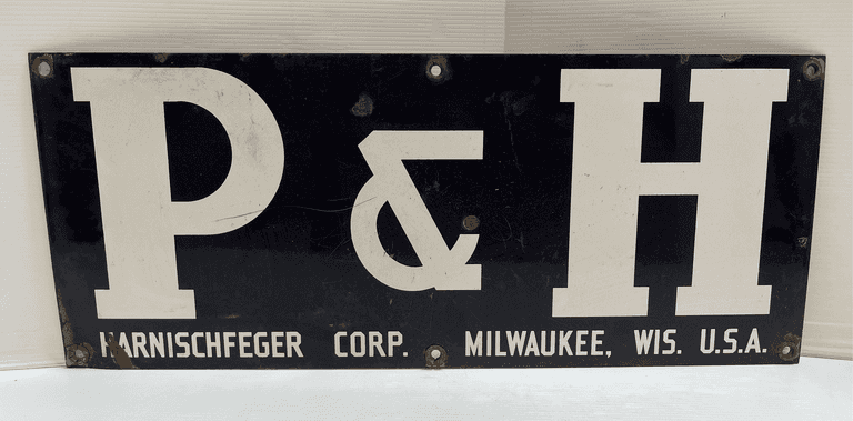P&H Crane Sign from the 1930s to 1960s