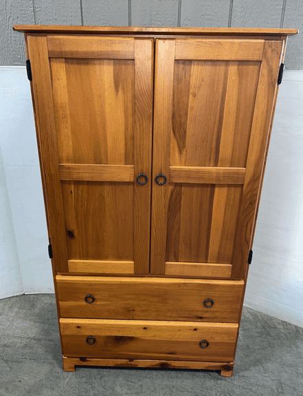 Pine cabinet, 31"W x 17"D x 53"H