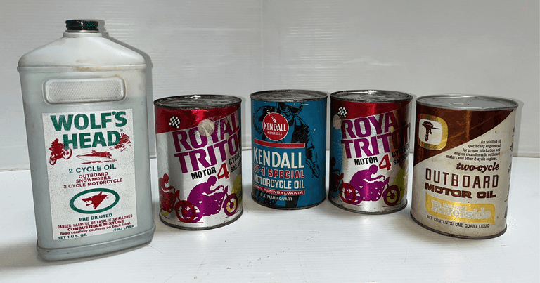 (5) Motorcycle and Boat 1-Quart Oil Cans