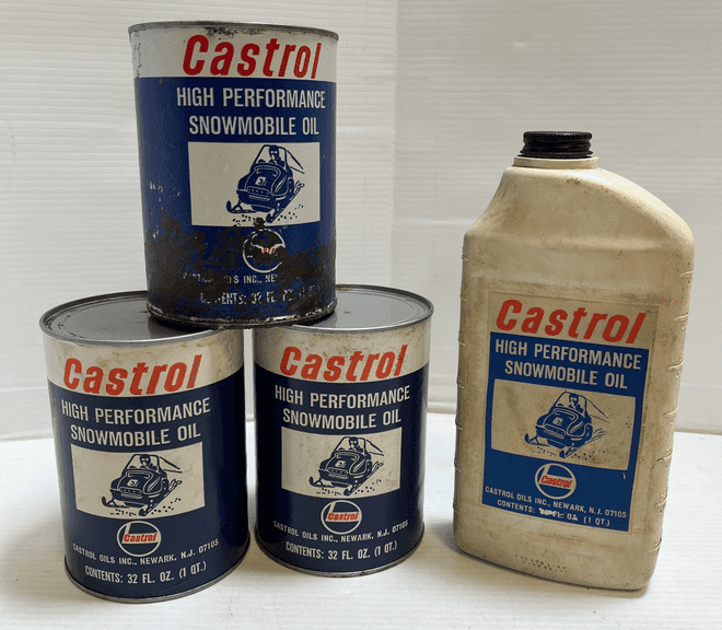(4) Quarts of Castrol Snowmobile Oil
