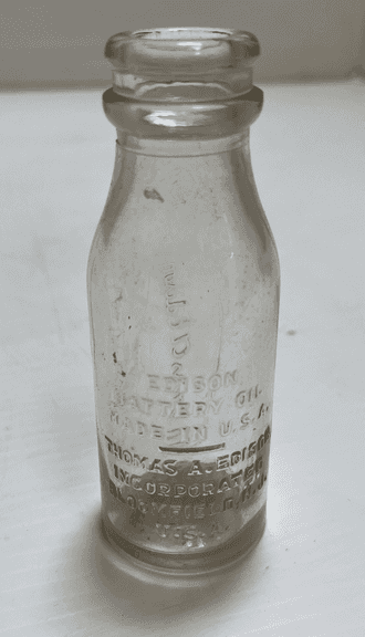 Glass Bottle from Edison Battery Oil of Bloomfield, NJ