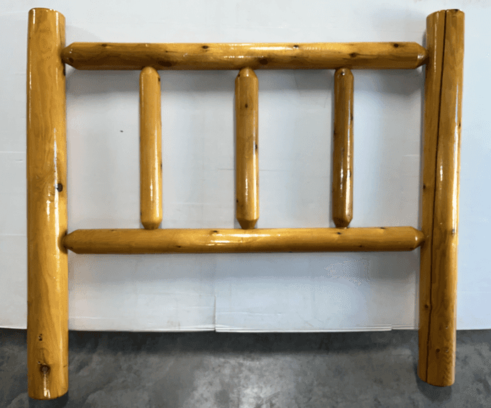 Pine log headboard, twin/full size, 56"W x 48"H