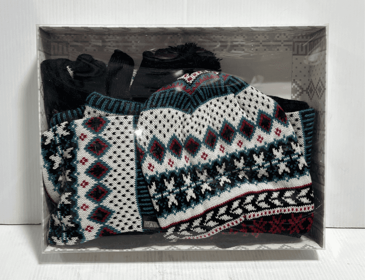 Set Sciarpa Cappello Guanti E Riscaldabraccia Muk Luks Eternity Donna Multicolore