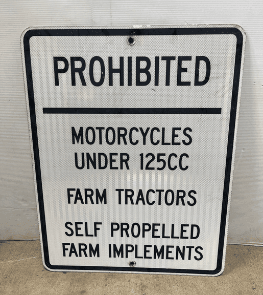 Aluminum "Prohibited" Street Sign