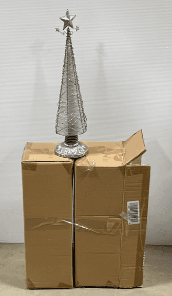 (2) Illuminated chasing metal trees, lighted, box- 18
