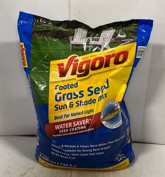 20 lbs. of Vigoro sun shade 8000 sq. ft. grass seed mix, good