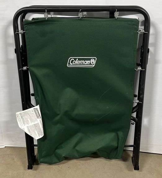 Coleman ridgeline cot III, 26"W x 36"L folded, great Albrecht Auction