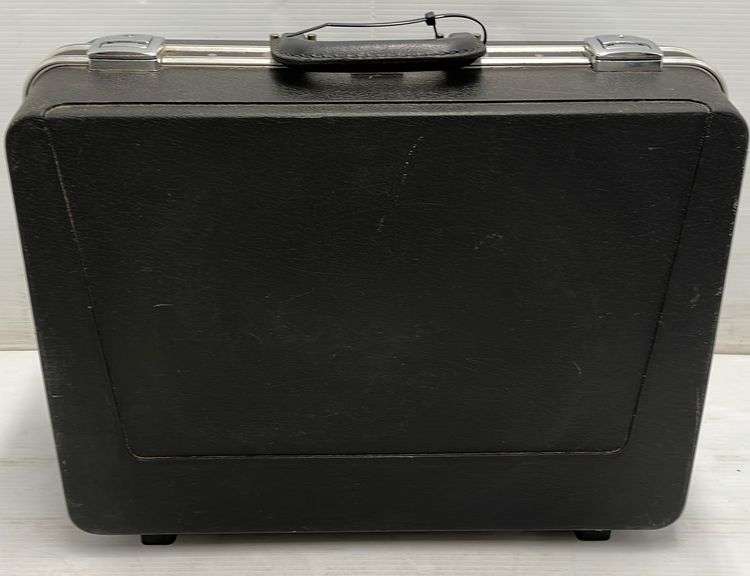 Suitcase style tool box with keys, 17 1/2"W x 7 1/2"D x 13 1/2"H, like
