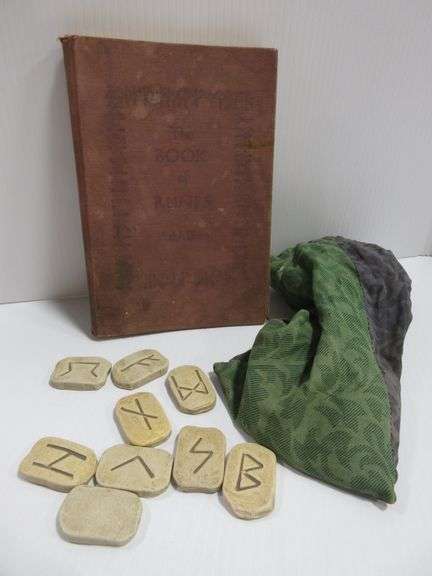 Older book of Runes and Stones for book, complete, normal wear for age ...