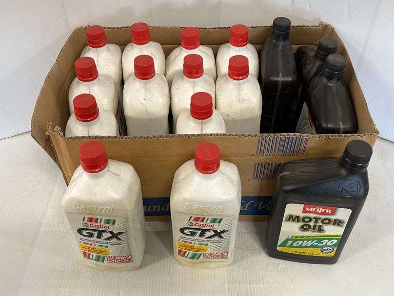 (16) Quarts of oil, includes 12 Quarts of Castrol 2050W, and 4 Quarts of Meijers 10W30