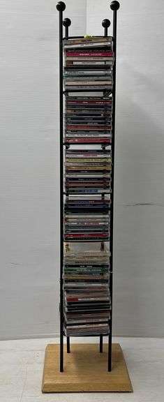 CD rack with CDs, black color, 40