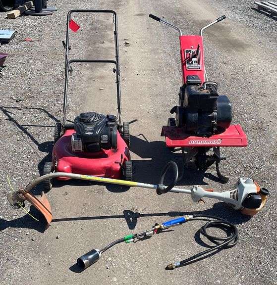 Lawn/Garden items, include (1) STIHL weed trimmer, ran last summer; (1