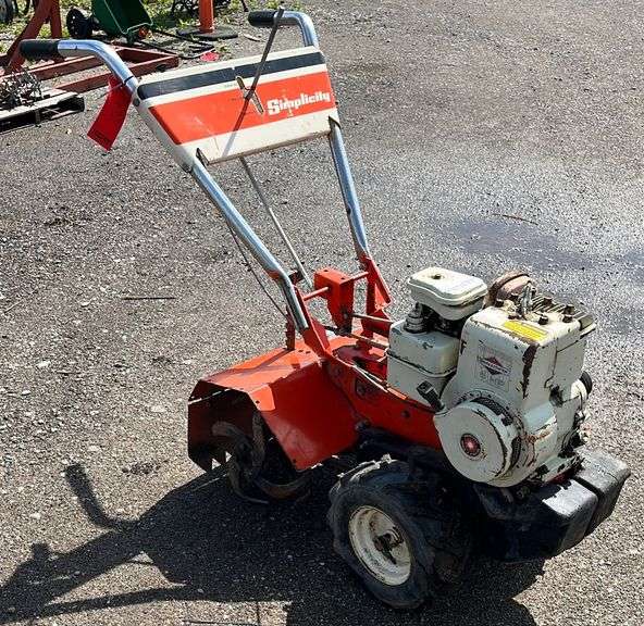 Simplicity self propelled rear tine rototiller forward and back weights ...