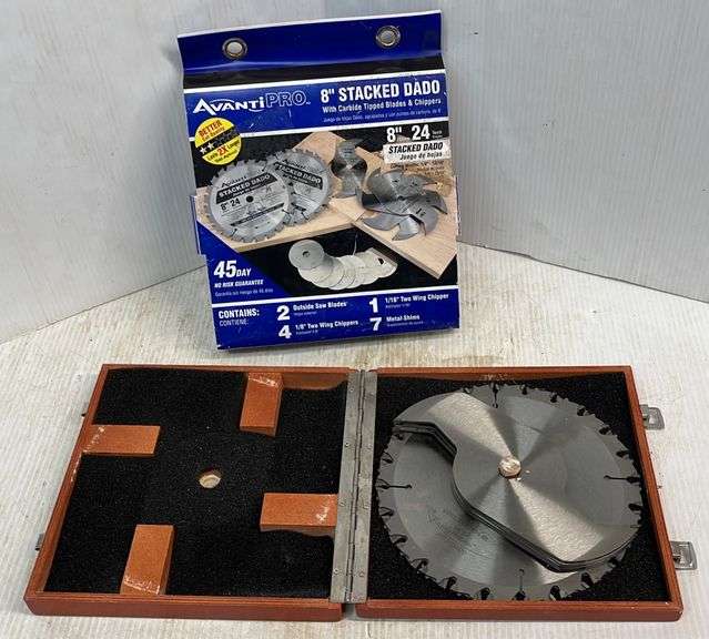 Avanti Pro 8" stacked dado, includes (7) Blades, and (7) shimes, like