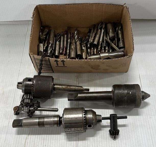 Machinist Tools, includes (45) Mill Cutters, (1) Floating Center, and