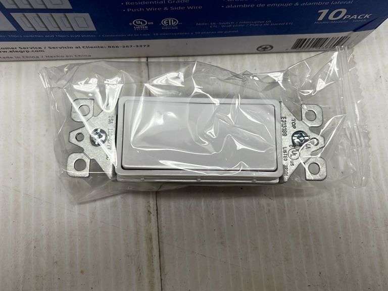 New contractor 10 pack decorative rocker light switches with mid size ...